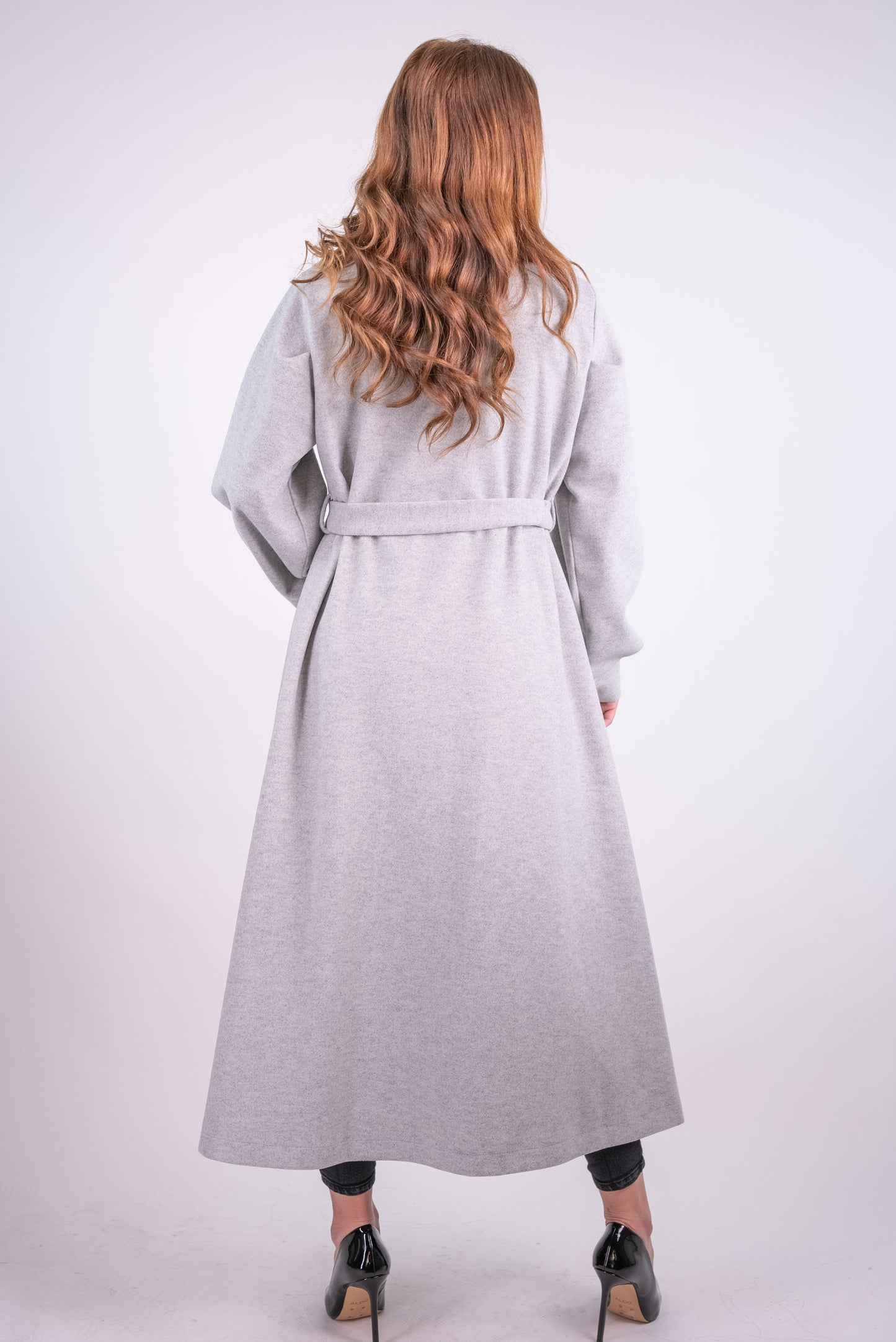 Wool Blend Wrap Coat